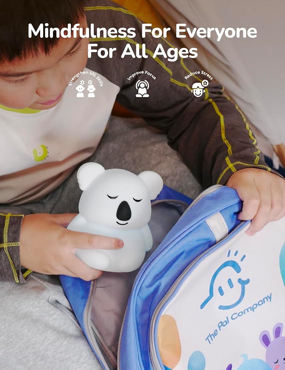 Breathing Pal Kyle, Anxiety Relief Kid Breathing Light for Calm Down Corner | 3 Breathing Modes, Guided Mindfulness Meditation Lamp, Stress Relief Items for Classroom & Sleep, Calm Down Corner Supplies
