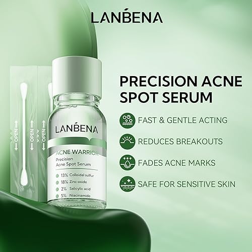 Miniatura 2 de LANBENA Precision - Suero para manchas de acné, loción secadora de acné, tratamiento de acné durante la noche para la cara, espinillas secas,