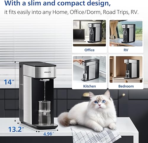 Miniatura 5 de Filtro de agua de ósmosis inversa para encimera, PHILIPS 31 puro a drenaje, sistema de filtración de agua 5 en 1, dispensador purificador con