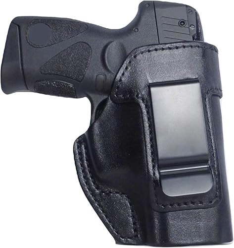 Miniatura 8 de Tactical Scorpion Gear Funda de cuero de grano completo IWB Conceal Carry Gun compatible con Smith & Wesson S&W M&P Shield