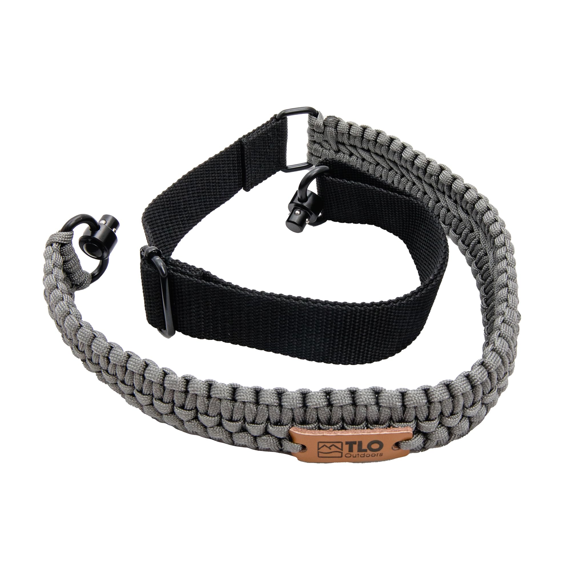 TLO Outdoors Paracord Rifle Sling with Quick Detach (QD) Swivels | ONLY Fits Guns, Shotguns, Crossbows with QD Mount Receiver/Sockets | Extra Wide, No-Slip Adjustable 2-Point Strap