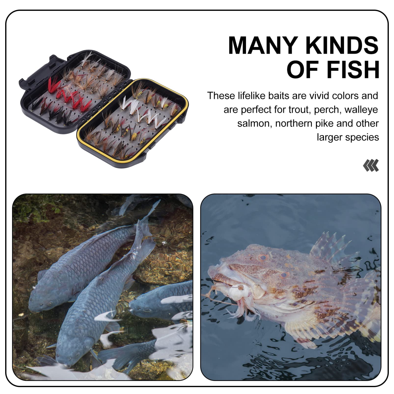 TOYANDONA 40pièces Leurre De Mer Accessoires pour Mouche Hameçons Bioniques Leurres De Simulation