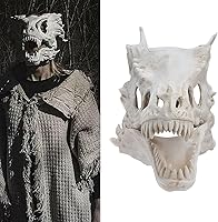 Vista 6 de Máscara de Halloween, accesorios de cosplay de dinosaurio de látex, ecológica, cómoda de llevar, muy adecuada para fiestas de Halloween, regalos