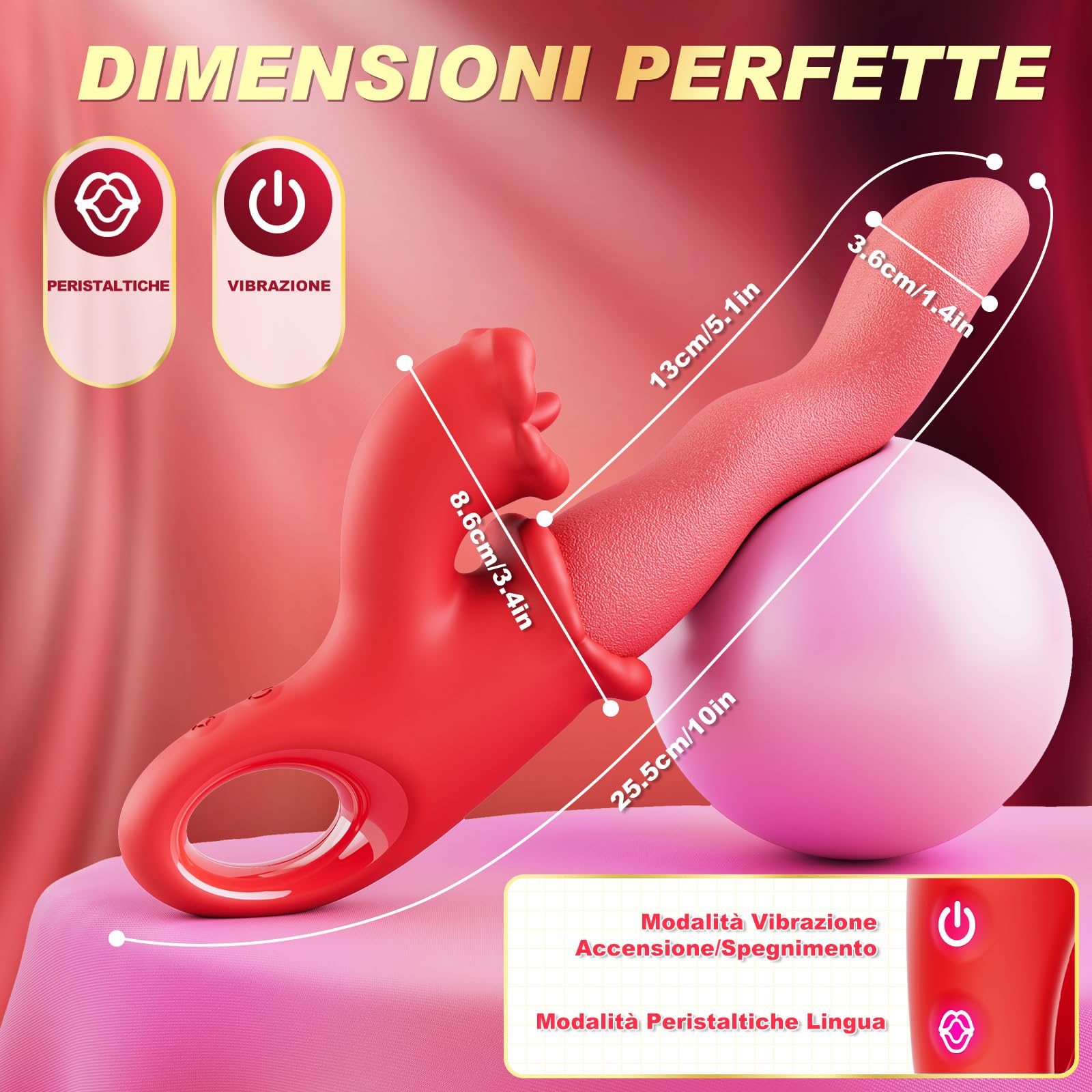 Vibratore erotico, 3 in 1, con 10 modalità di vibrazione