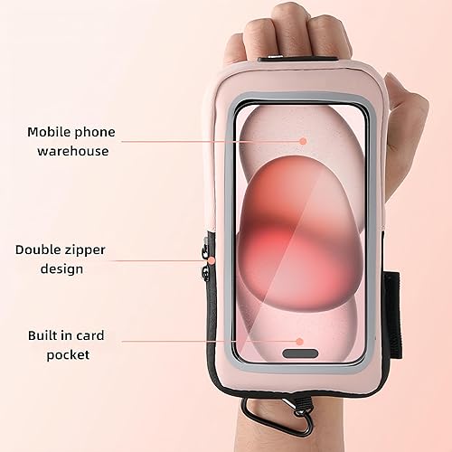 Miniatura 3 de Soporte de teléfono para correr, brazaletes de antebrazo, brazalete para correr con bolsa de banda, adecuado para teléfonos de menos de 6.8 pulgadas
