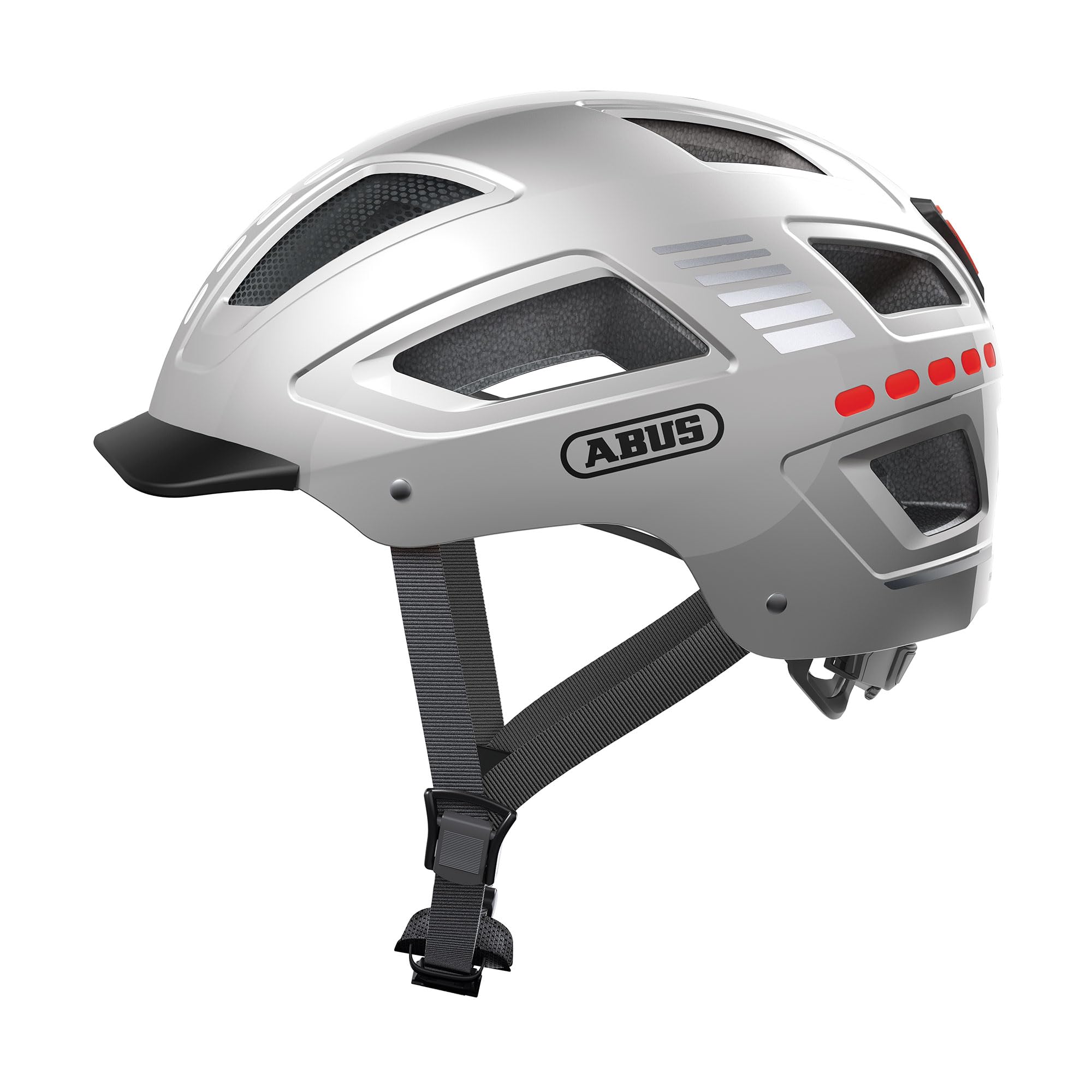 ABUS bike helmet with light - Hyban 2.0 LED - front and rear light & robust hard shell - for men and women