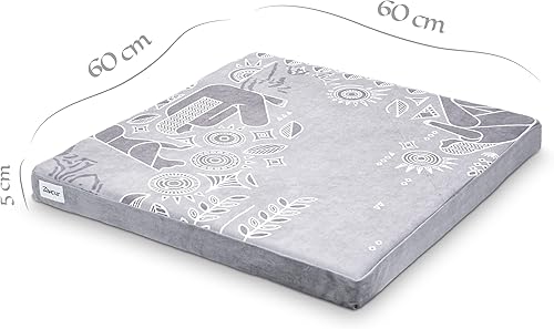 Miniatura 2 de Zaveur Royal Court Meditation Mat With Velvet Cover - 24" x 24" Square Zabuton Thick Yoga Mat - Non Slip Exercise Mat for Home Workout - Thick Foam