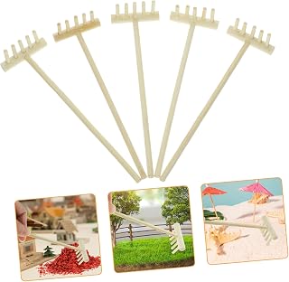 SECFOU 5pcs Sandbox Sand Rake Desktop Accessories Japanese Decor Birthday Gift Set Wooden Zen Sand Rakes Garden DIY Mini Rake Statue Japanese Garden Rake Garden Accessories Garden Tools