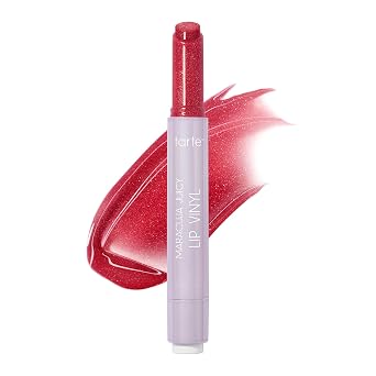 tarte maracuja juicy lip vinyl gloss Hydrating & Volumizing Lipgloss Balm with Hyaluronic Acid, Vitamin E to Plump & Moisturize for Radiant, Fuller-Looking Lips, Vegan & Cruelty Free