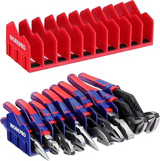 WORKPRO 2-Pack 20-Slot Plier Organizer Rack with Non-Slip Rubber Base - Extendable Tool Drawer Organizer for Pliers & Cutters