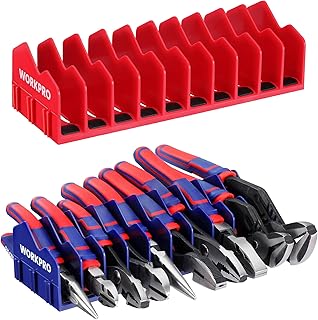 WORKPRO 2-Pack Plier Organizer Rack, Pliers Holder and Cutter Organizers with Non-Slip Rubber Base, 20-Slot Tool Box Organizer, Tool Drawer Organizer, Tool Storage, Plier Rack (Pliers Not Included)
