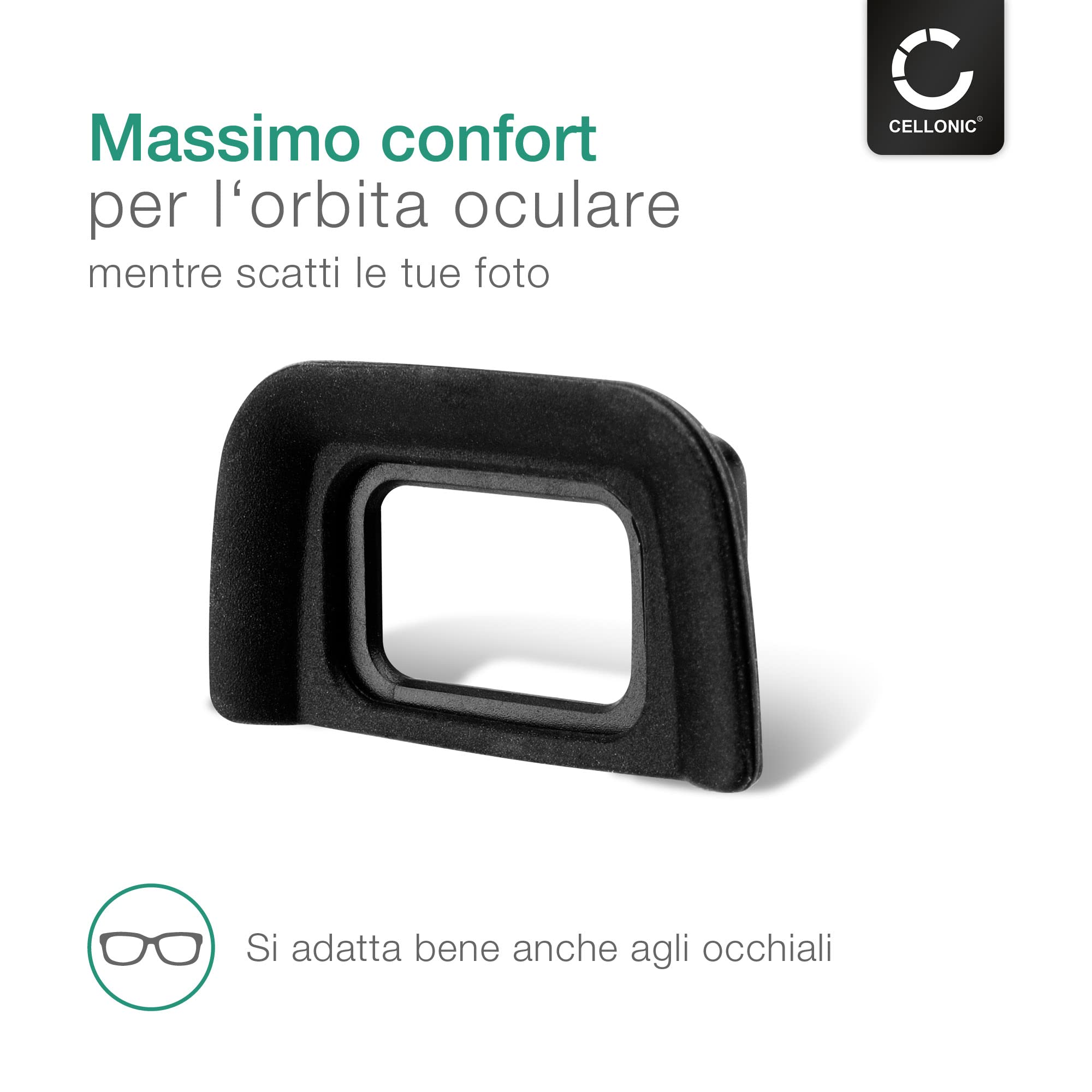 CELLONIC Eyecup Sostitutivo FDA-EP16 Per Sony Alpha A7R III, A7R E A7 III – Protezione Visore E Comfort Oculare - 4