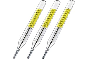3-Pack Glass Thermometers: Precise Temperature Measurements