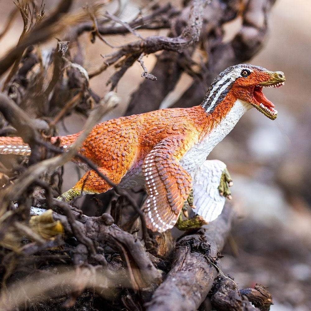 Safari Ltd. Feathered Velociraptor Dinosaur Toy – Realistic 8.5" Plastic Raptor Figure – Dinosaur Toys for Kids 3-5, Boys and Girls