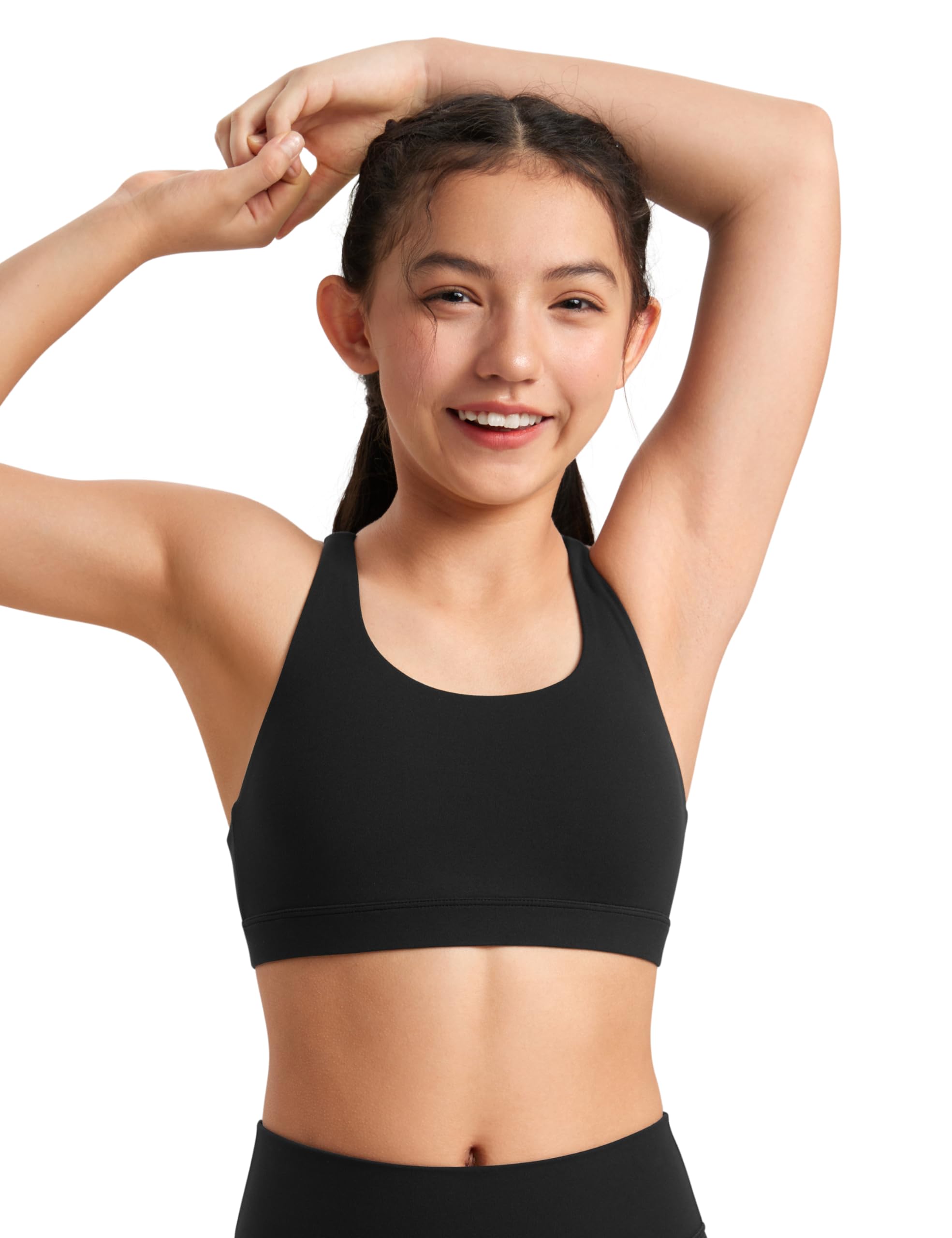 Crz Yogagirls Butterluxe Training Bra Strappy Scoop Neck For Teens