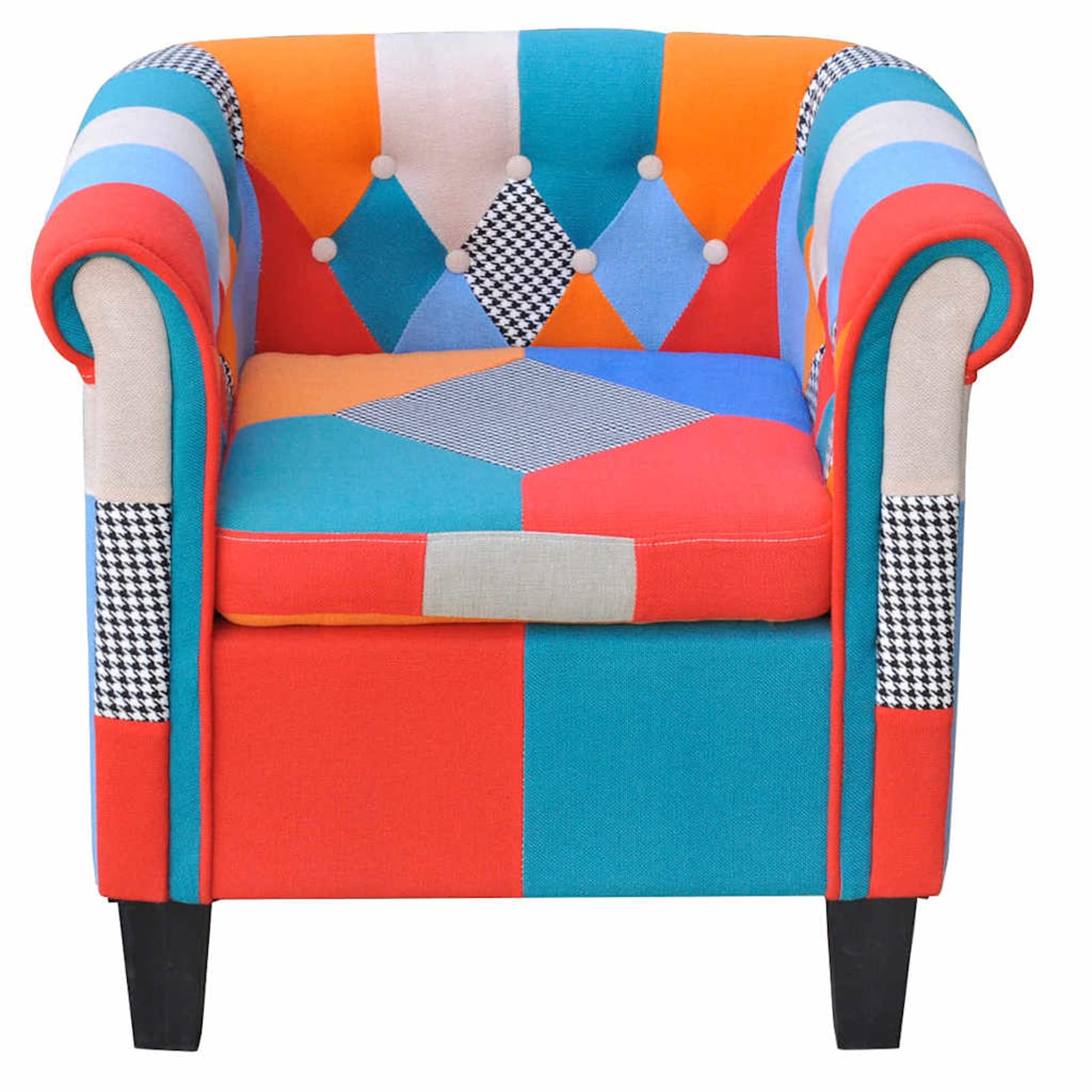 Gecheer Poltrona, design patchwork, in tessuto, poltrona comoda per casa