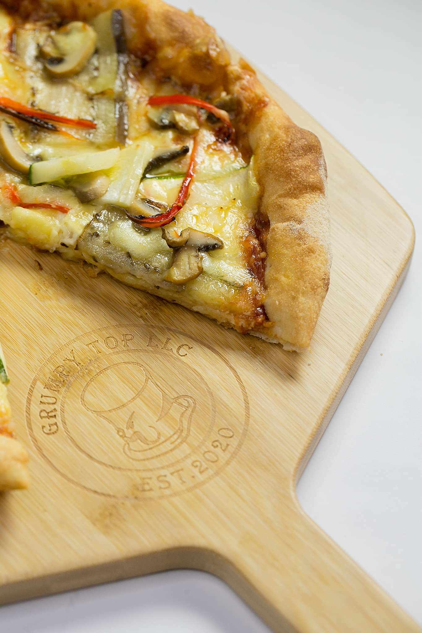 Buy Bamboo Pizza Peel by Grumpy Top Bamboo Wood Pizza Peel Paddle