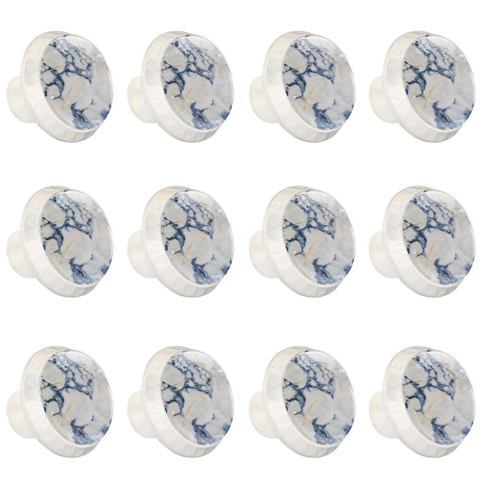Boutons de garde-robe camouflage militaire en verre cristal de 24 pièces avec vis incluses