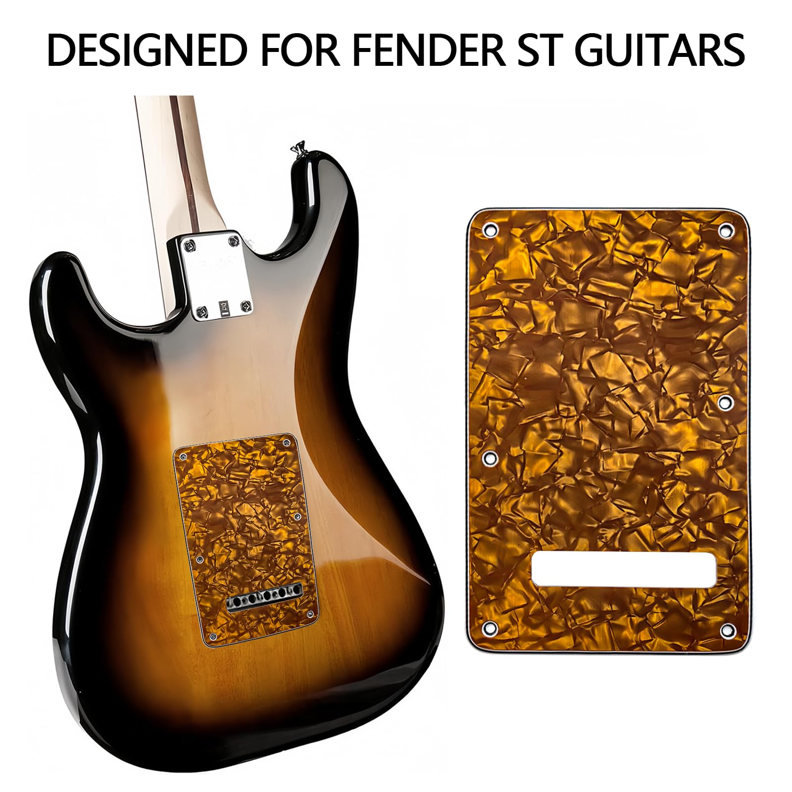 Musiin Electric Guitar Back Plate Compatible with Strat/Stratocaster Tremolo Cavity Cover - Image 4