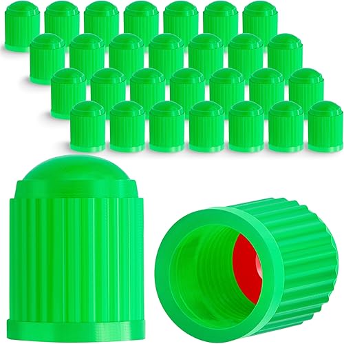 Vista 43 de 30 piezas de tapas de vástago de válvula de neumático TPMS, tapas de vástago de válvula de rueda de plástico negro para TR20008 TPMS, tapas