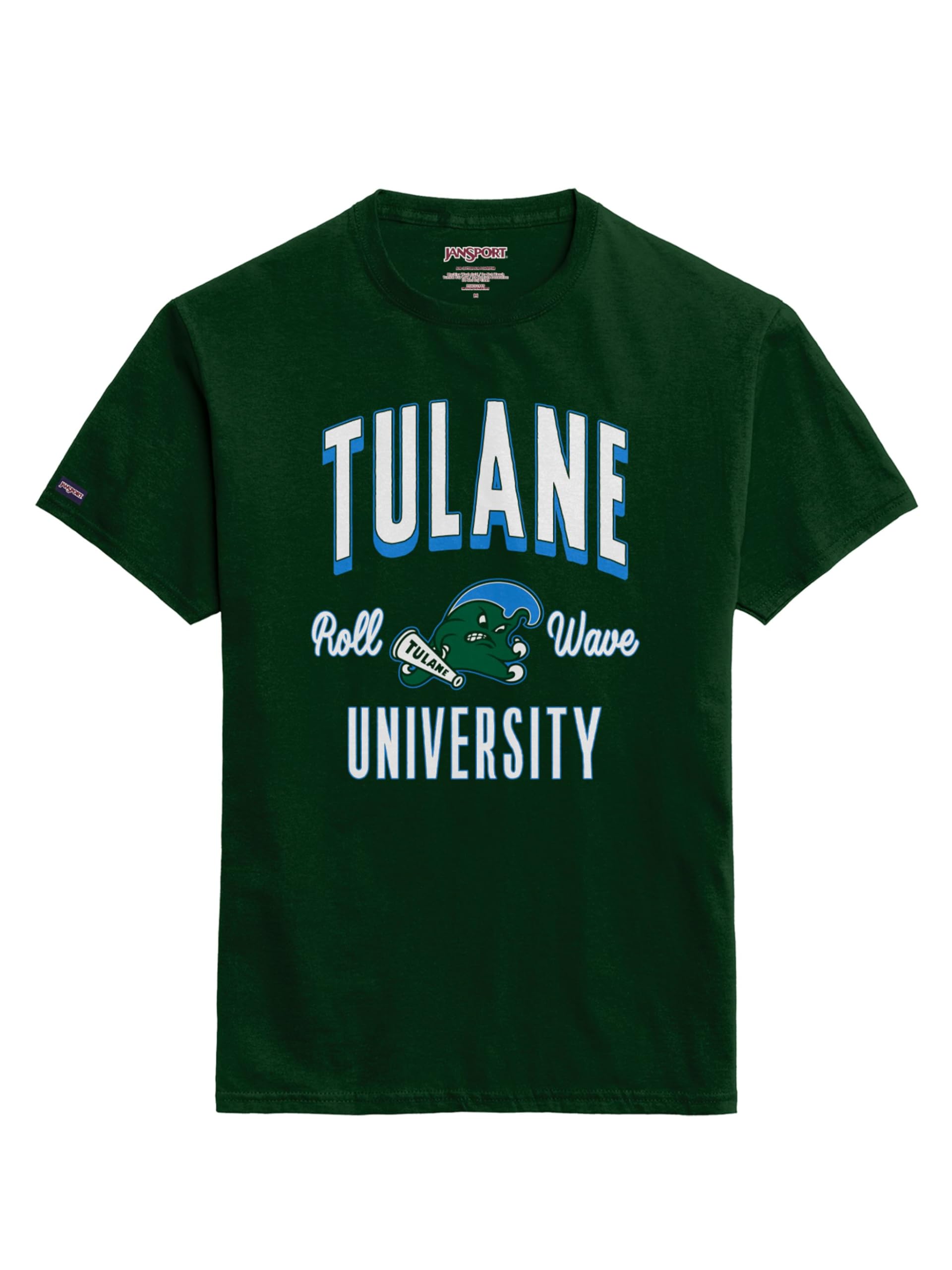 JanSport NCAA Officially Licensed Campus Short Sleeve T Shirt for Men, Soft &amp; Breathable Pre-Shrunk Cotton Crewneck T Shirt