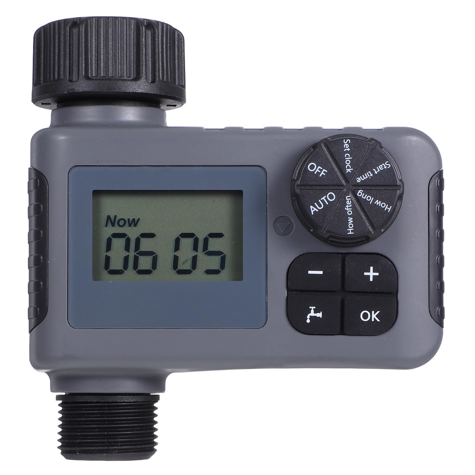 Timer Irrigazione Programmabile per Tubo Giardino, Nero ABS