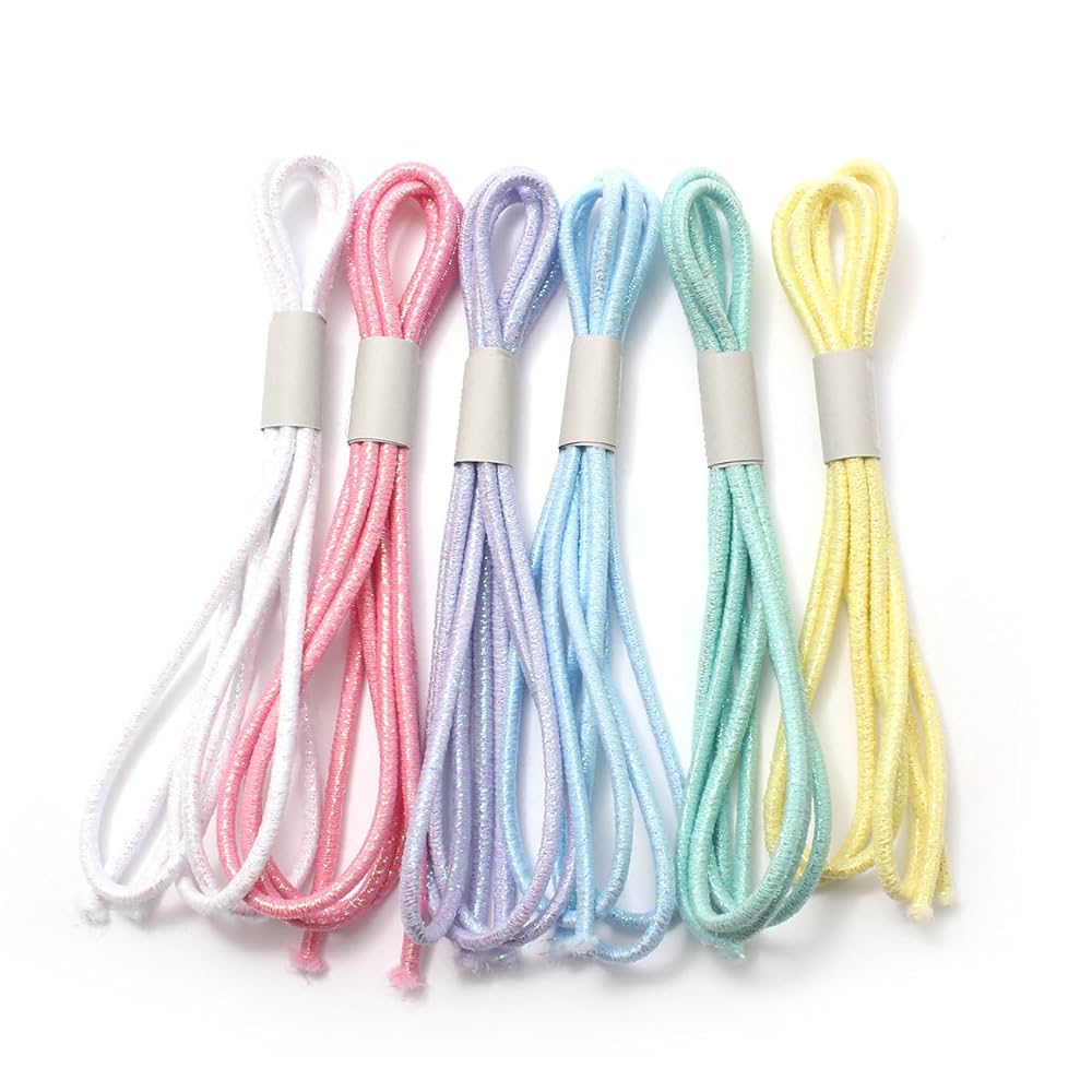 ヘアゴム 約3cm Amazon | ヘアゴム カラーロングゴム Mサイズ ラメ 3mm×100cm