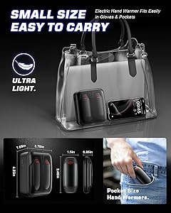 Kesguar Hand Warmers Rechargeable - 2 Pack 14000mAh AI Electric Hand Warmers with Charging Case, Magnetic 2 in 1 Pocket Handwarmers, Portable Heater Gifts for Women/Men/Christmas/Golf/Camping/Hunting