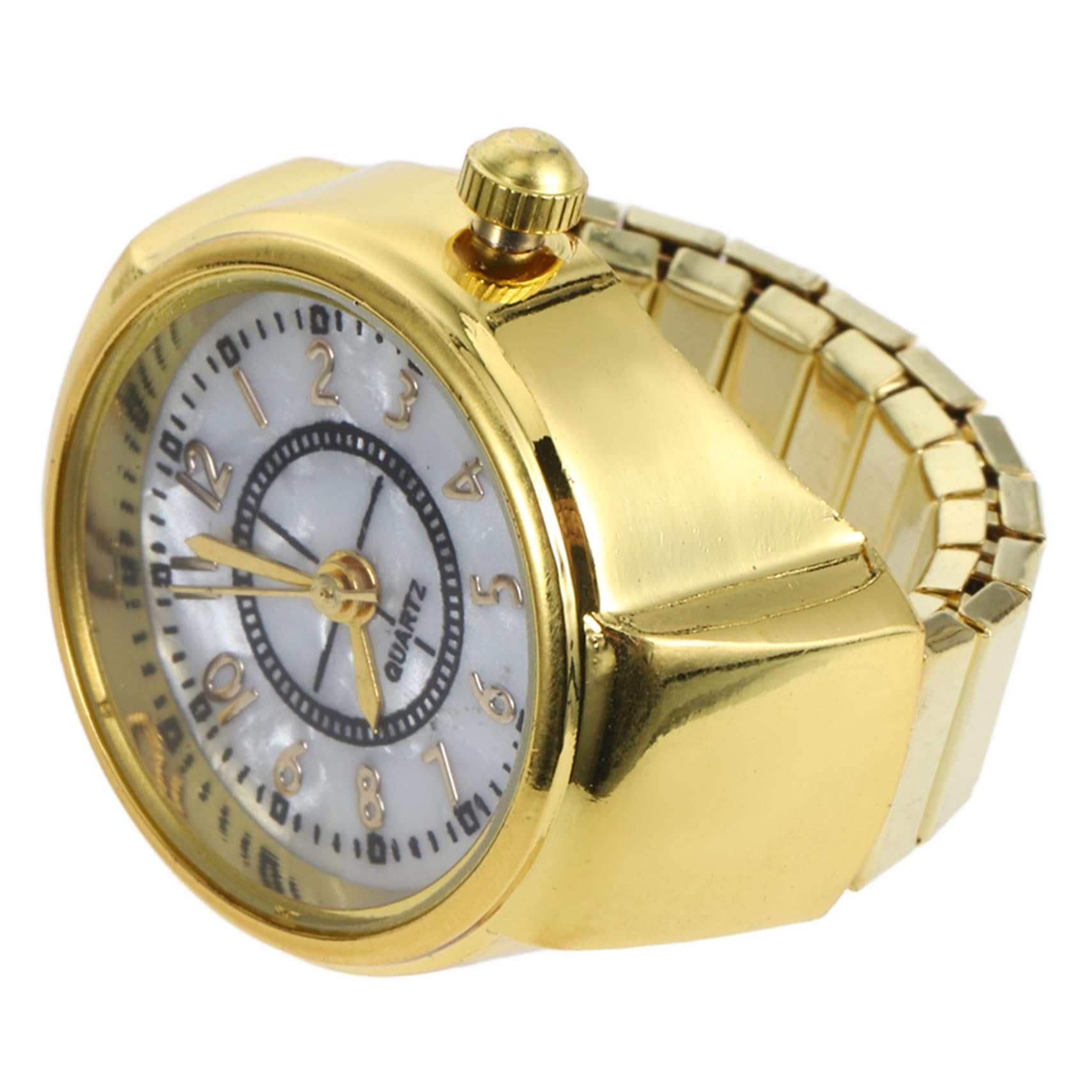 Yardenfun 1pc Ring Watch for Gold Watches for Men Digital Finger Rings for Men Modern Finger Watch Knuckle Rings Mens Watch Band Finger Ring Watch Ring Mini Ring Watch Golden