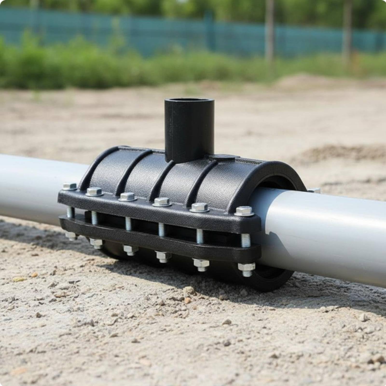 Giunto di Riparazione Tubazioni Raccordo Riparazione Tubo Fascetta Riparazione Condotto Collare Riparazione Perdite in HDPE per Emergenze su Linee in, 63 32, Raccordo Pe Allarg.