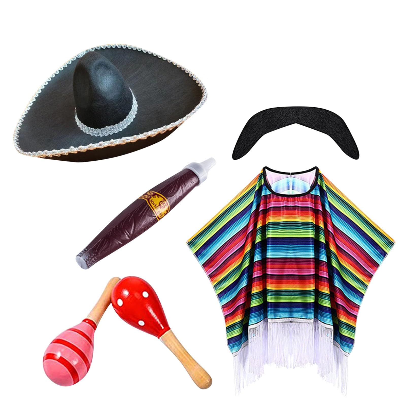 2025 Conjunto de disfraces mexicanos para adultos, capas, fiesta de disfraces de vacaciones para hombres y mujeres, invierno