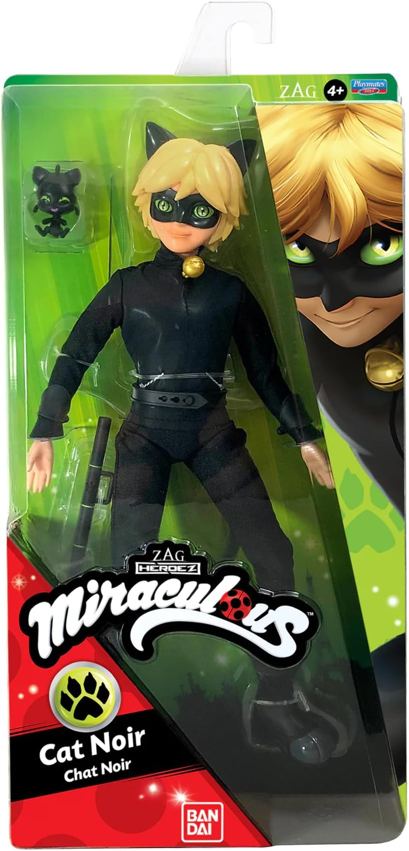 Miraculous Cat Noir Action Doll, 11 inches , Black