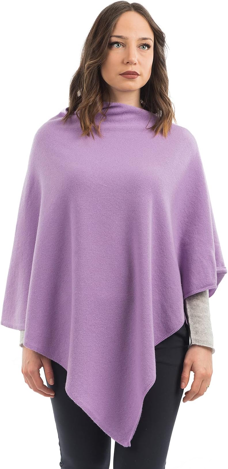 DALLE PIANE CASHMERE - Poncho Cashmere Blend - Made in Italy - Woman, One Size