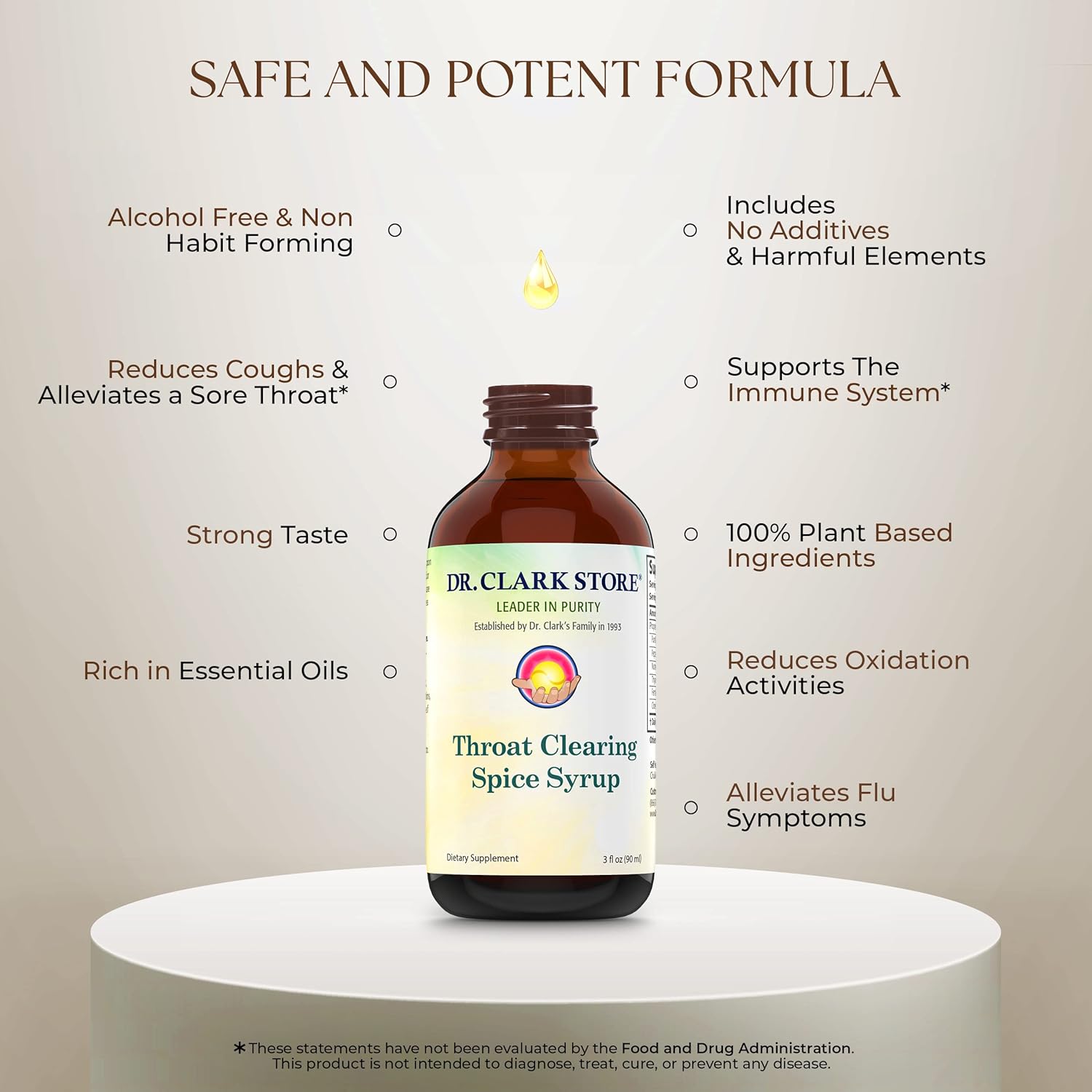 Dr Clark Store Natural Cough Syrup – Herbal Sore Throat Relief, 3 Fl Oz, Soothing Cough Remedy - Image 5