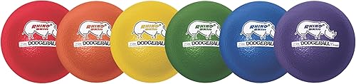 Miniatura 61 de Champion Sports Rhino Skin - Juegos de bolas de dodgeball de rebote bajo y individuales para juegos de juegos infantiles, PE, patio trasero y liga