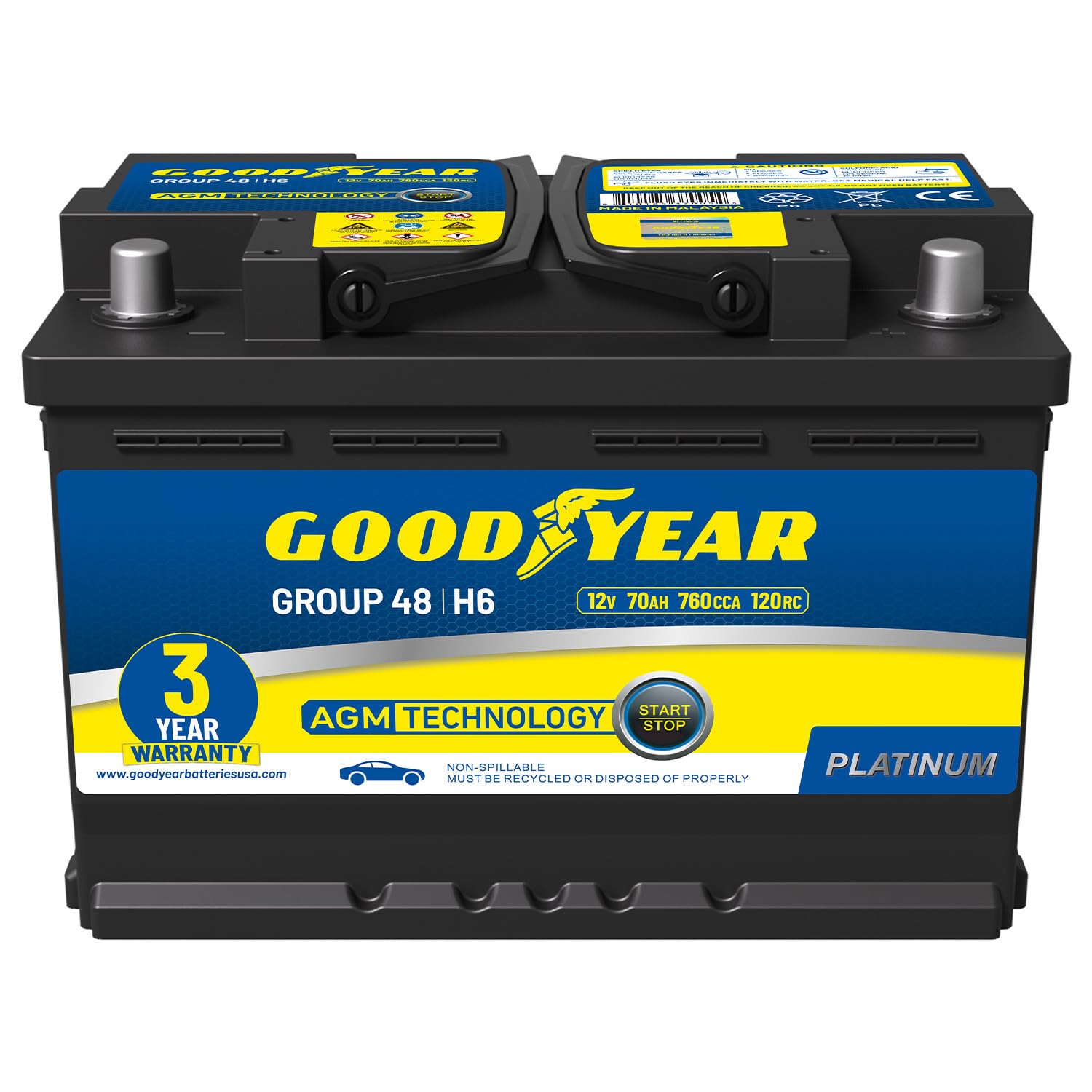 Goodyear 48-H6-AGM Battery