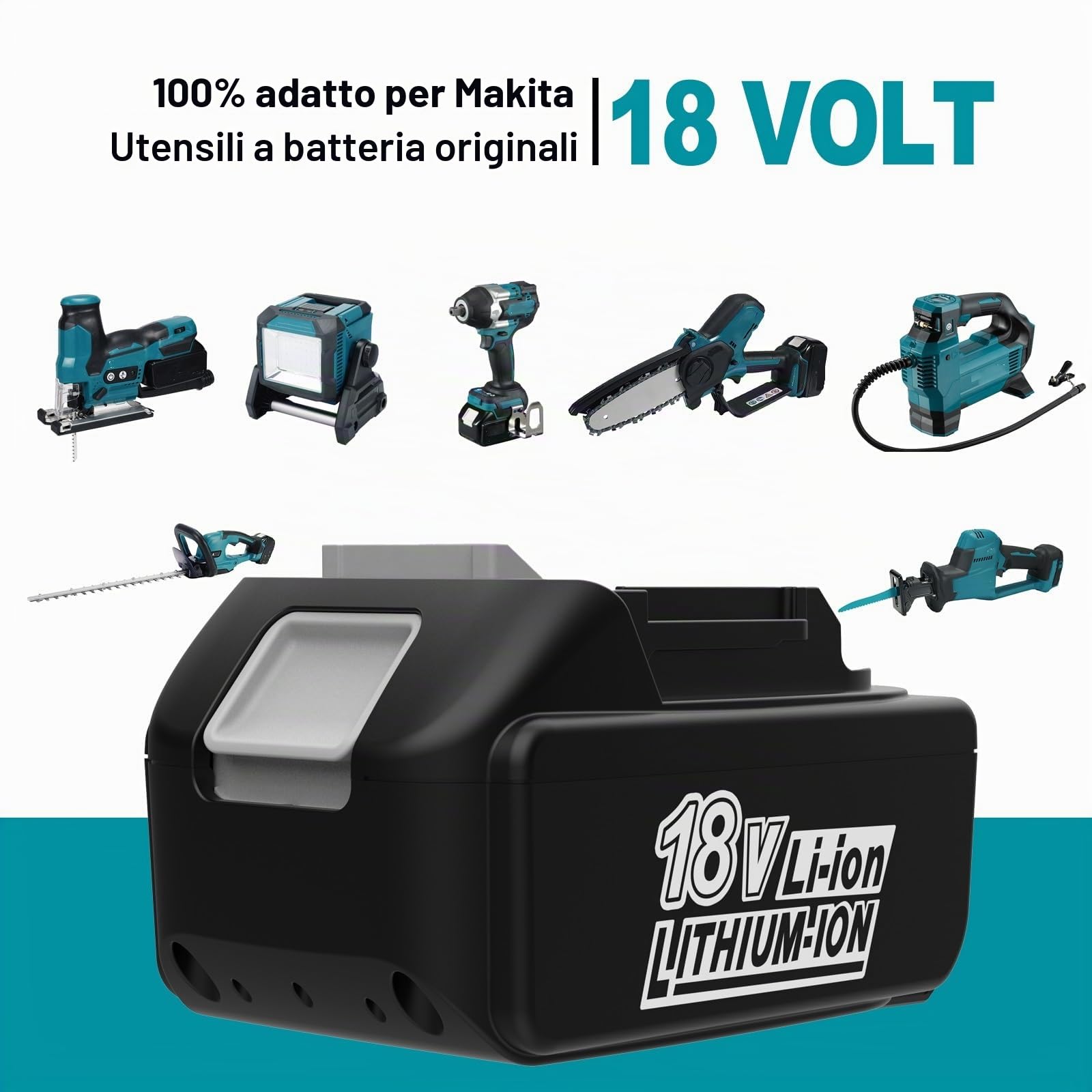 Energup 2 Pezzi 18V 5500mAh Batteria per Makita Batteria 18V BL1850 BL1850B BL1840 BL1830 BL1820 BL1815 con Indicatore LED