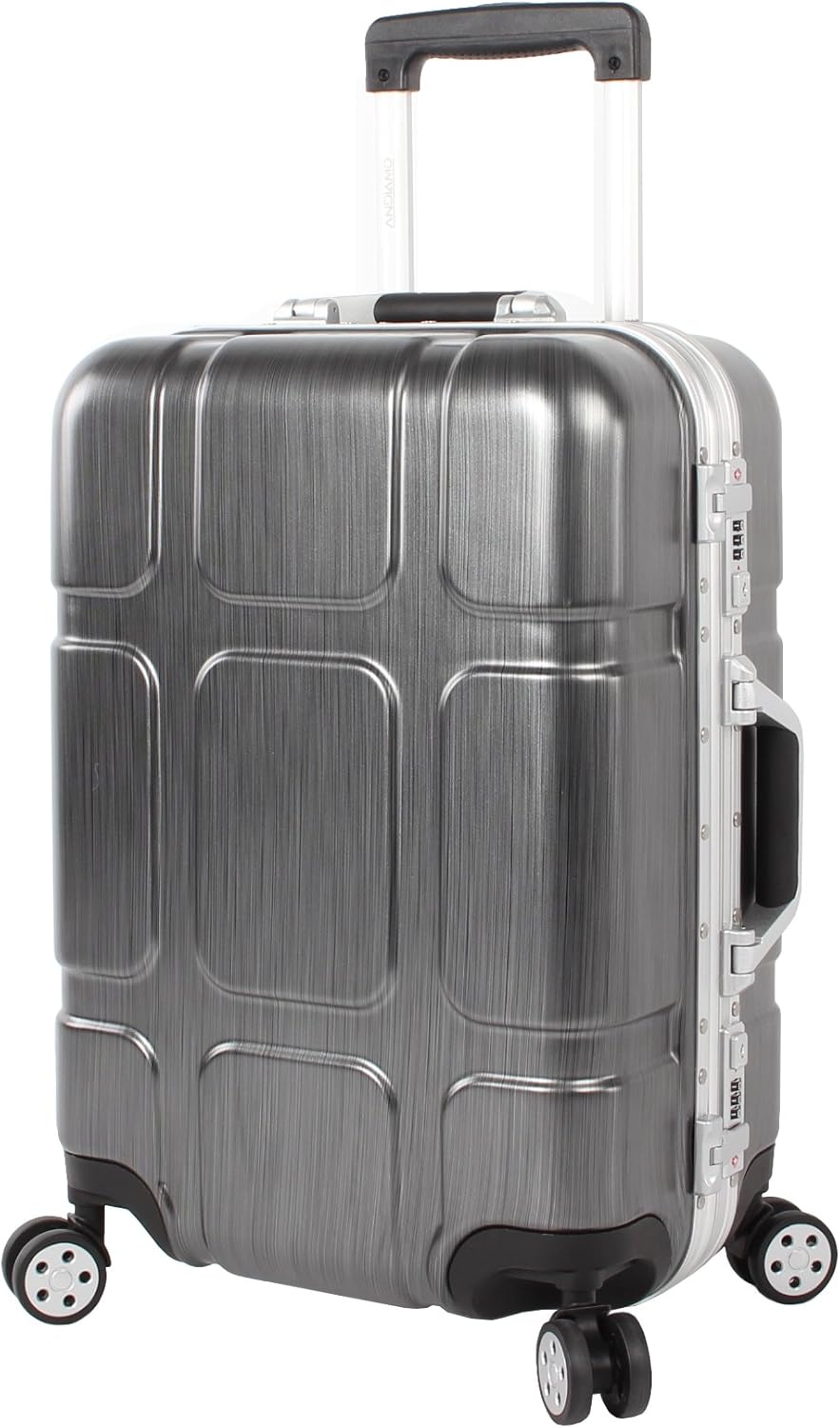 Andiamo Luggage Aluminum Frame 20" Carry On Zipperless