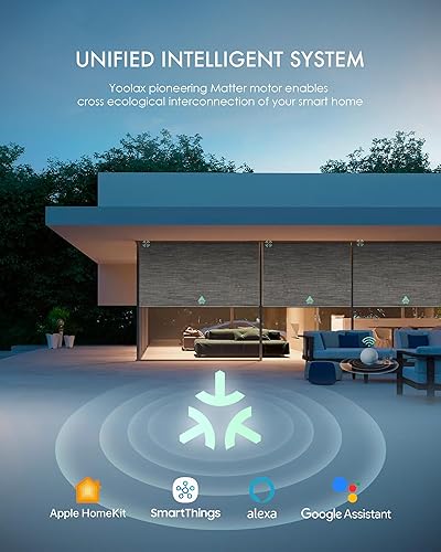 Miniatura 61 de Yoolax Persianas inteligentes, persianas enrollables motorizadas, persianas automáticas para ventanas, persianas motorizadas compatibles con Alexa