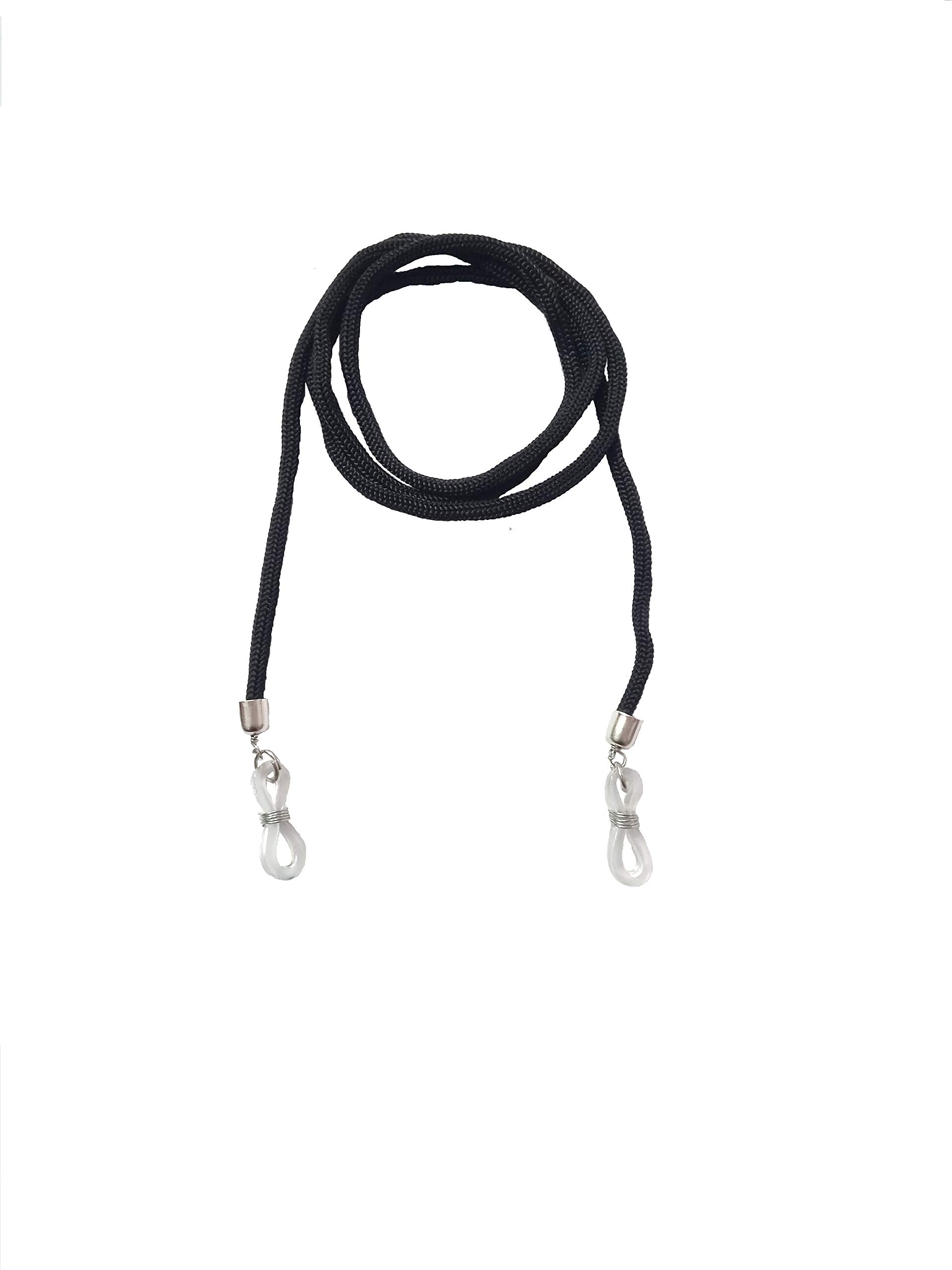 Black Nylon Dori Eyeglass Sunglass Spectacle Cord Neck Strap String Chain Link Holder 74 cms Black Colour For Women Men Girl black colur-image-12