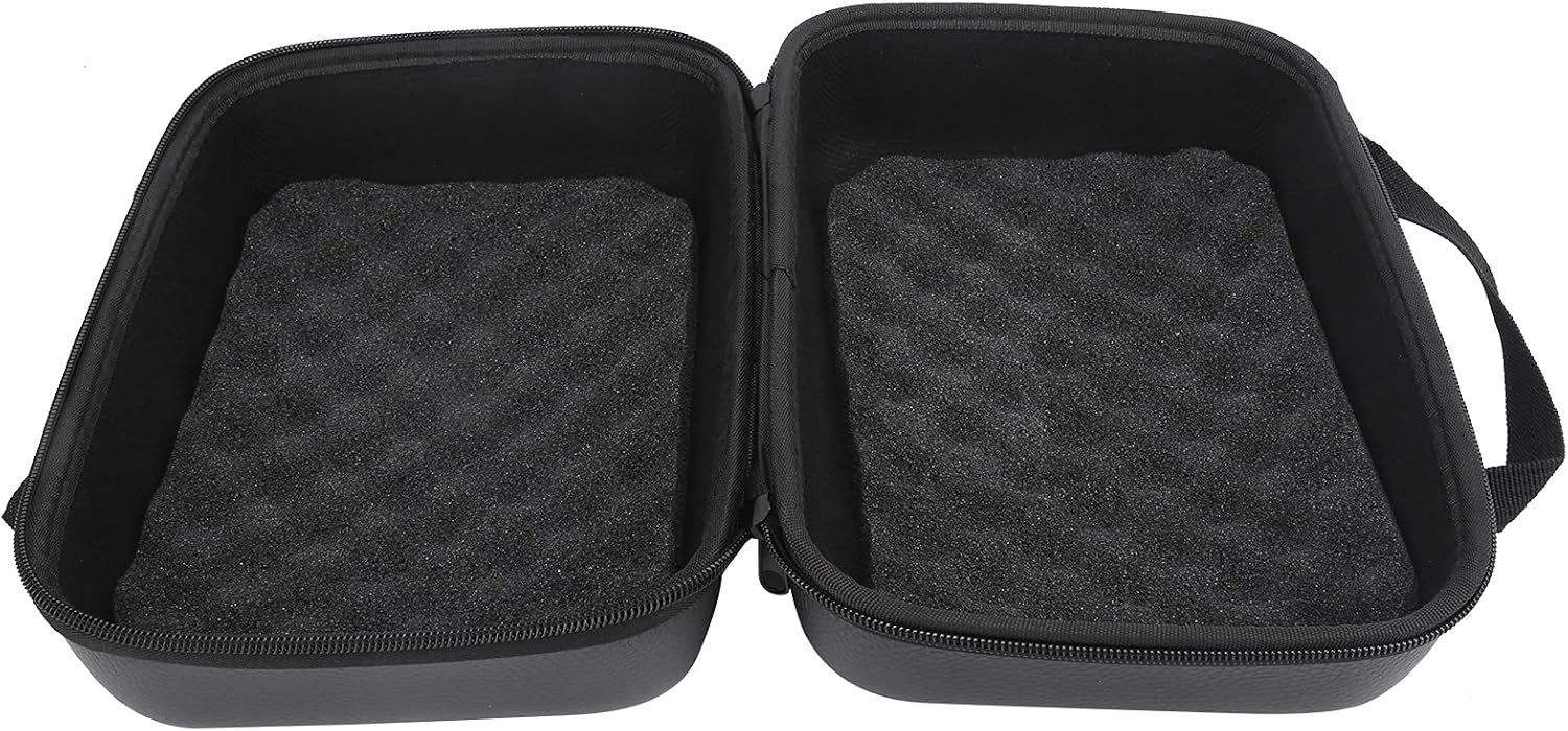 GIFTER PU Leather Hard Fishing Reel Protective Case Waterproof Wear- Shock-proof Storage Pouch with Two-way Zipper for Reels Small Accessories