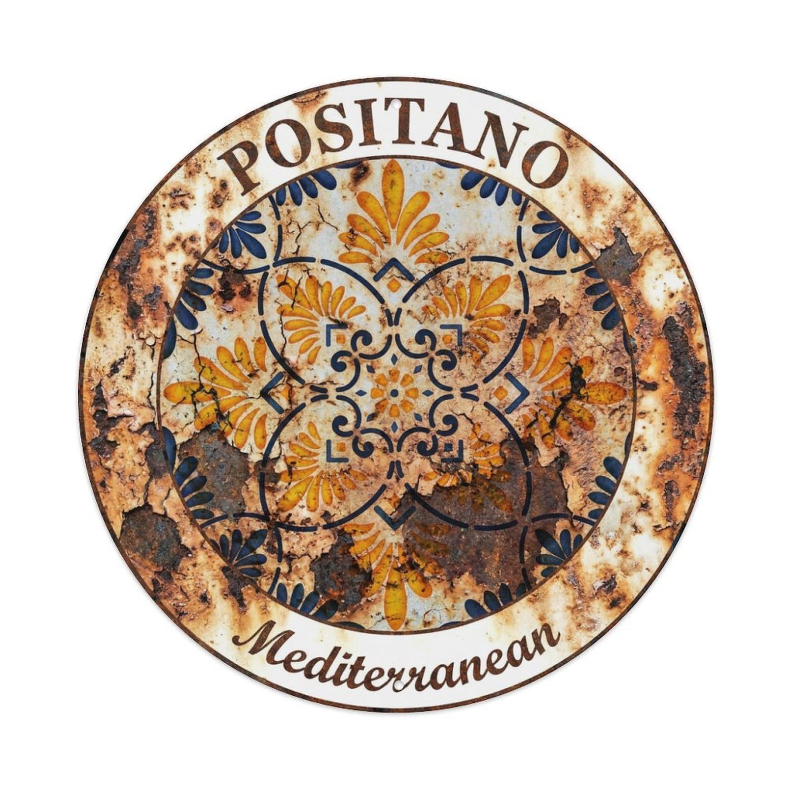 Vintage Travel Positano Italy Decor Metal Tin Sign Plaque