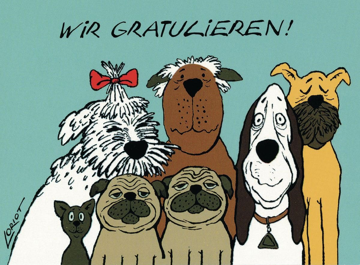 Inkognito Postkarten-Set Loriot 'Mann/Frau/Paar' – 10er Mix, Satire & Humor Vom Berliner Verlag