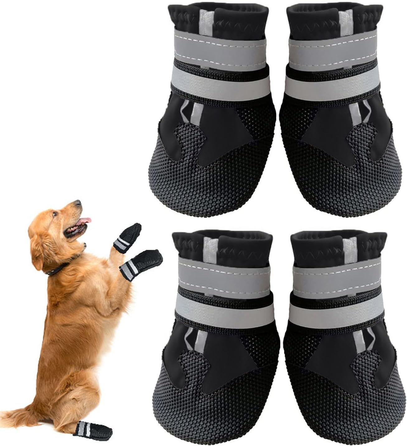 Avvrel Dog Boots for Injured Paws, Set of 4 Dog Shoes Dog Walking Boots