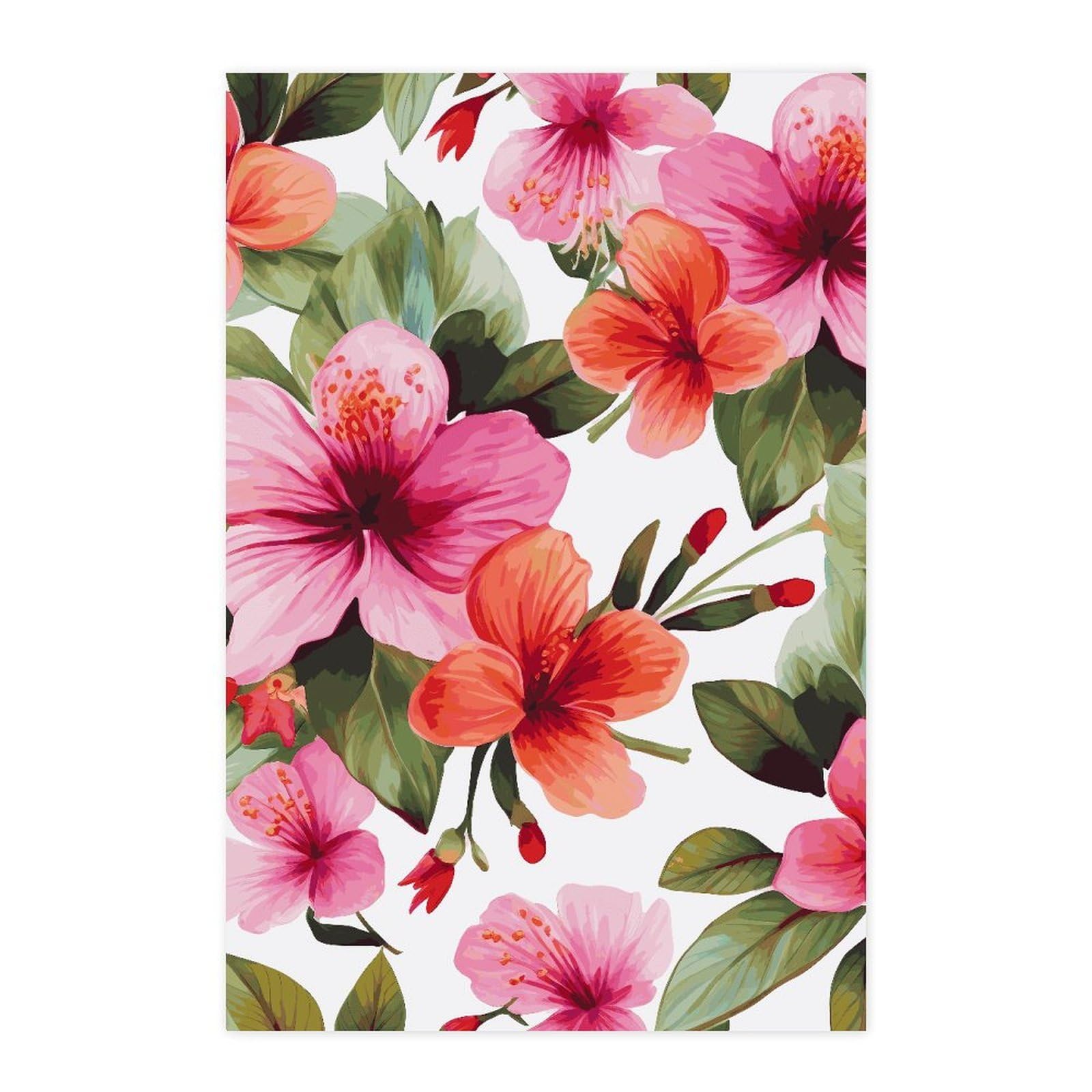 Poster fleurs hawaïennes papier mural amovible armoire et chambre