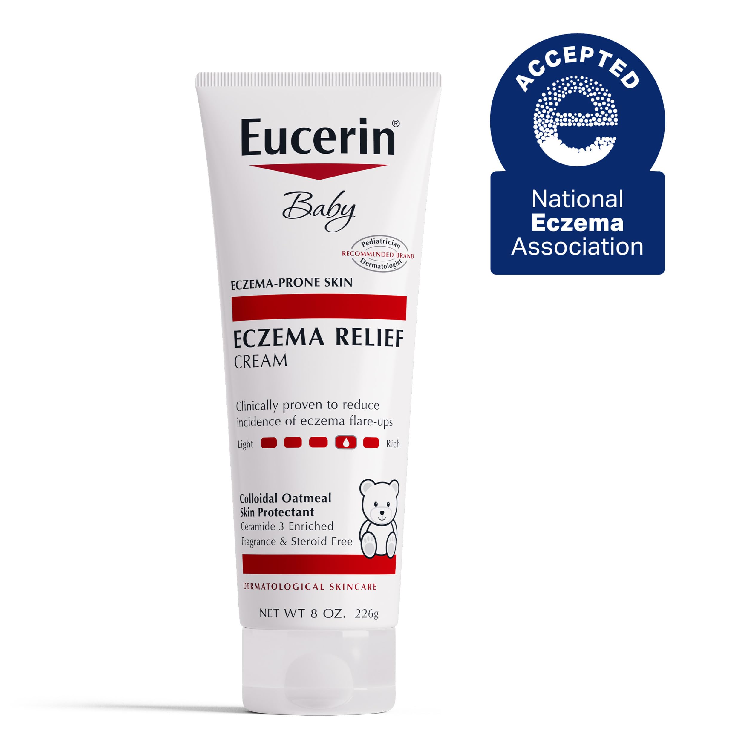 Eucerin Baby Eczema Relief Body Cream - Steroid & Fragrance Free for 3+ Months Of Age - 8 Oz. Tube
