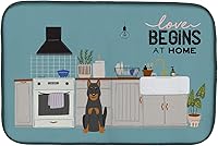 Vista 335 de Caroline's Treasures CK7824DDM - Tapete absorbente para secado de platos con diseño de bulldog inglés, rojo y blanco, para encimera de cocina, 14 x