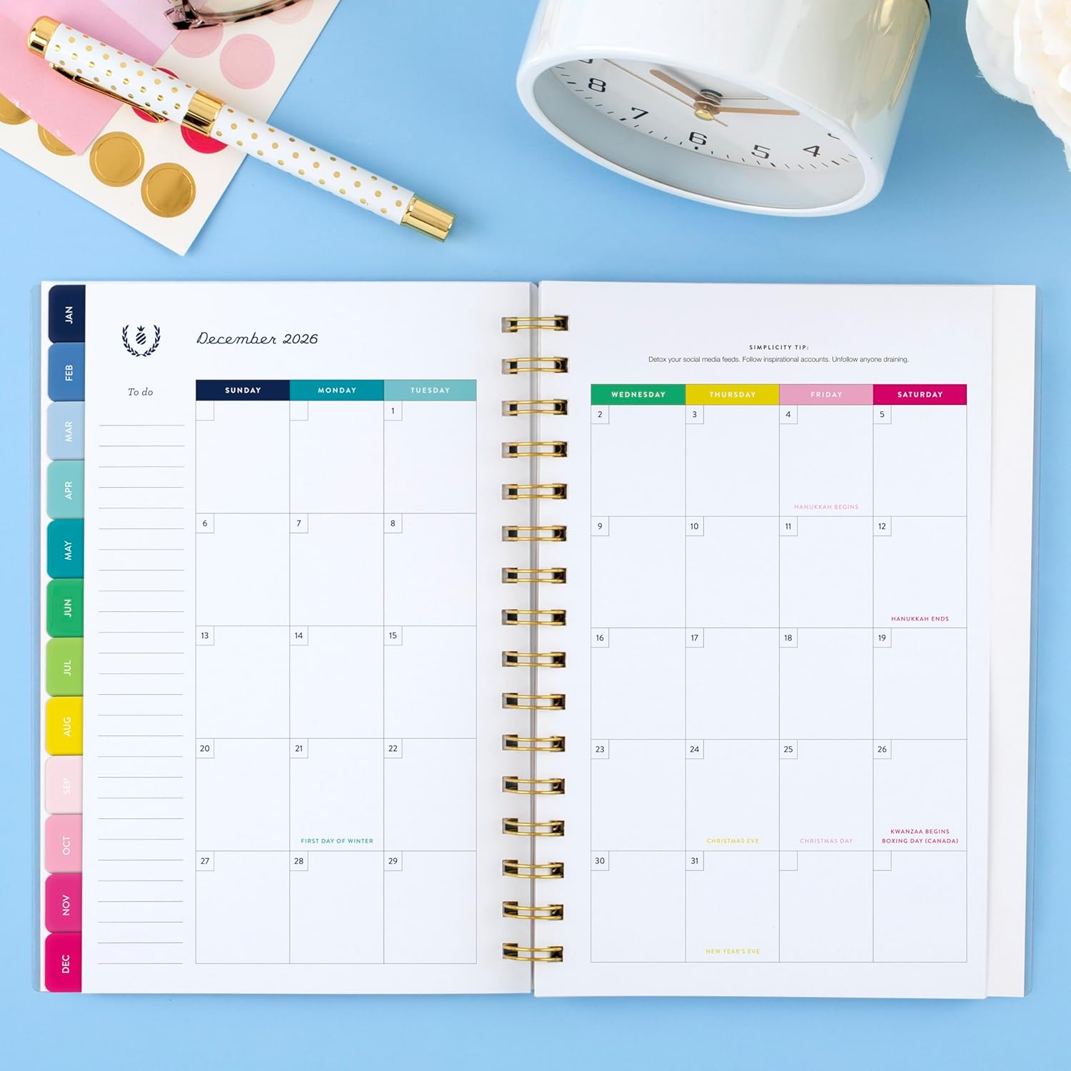 AT-A-GLANCE 2026 Planner, Simplified by Emily Ley, Weekly & Monthly, 5.5" x 8.5", Small, English Garden (EL46-200-26)