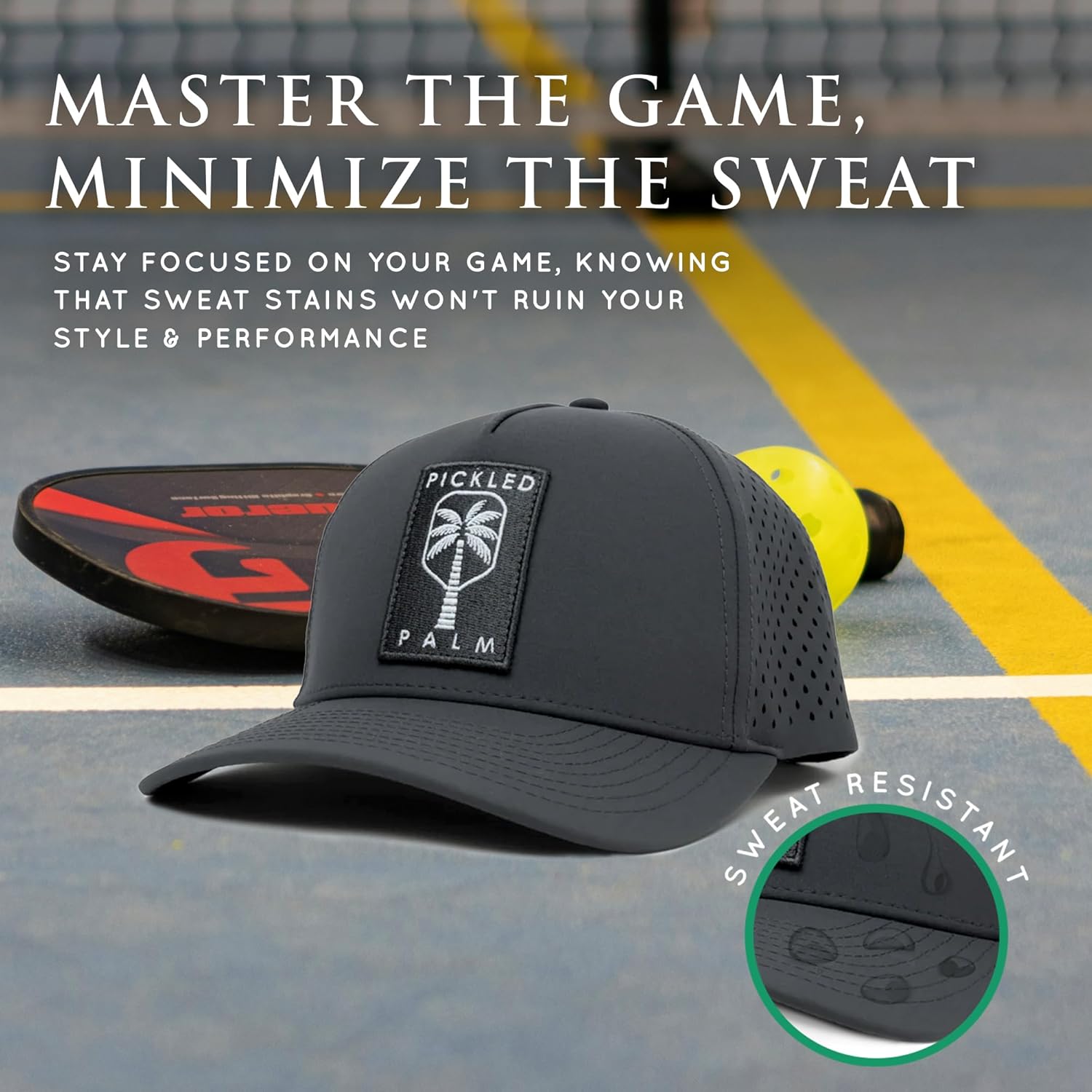 Performance Pickleball Hat-100% Waterproof, Sweat-Resistant & Lightweight-Performance Hats for Unisex - Image 2