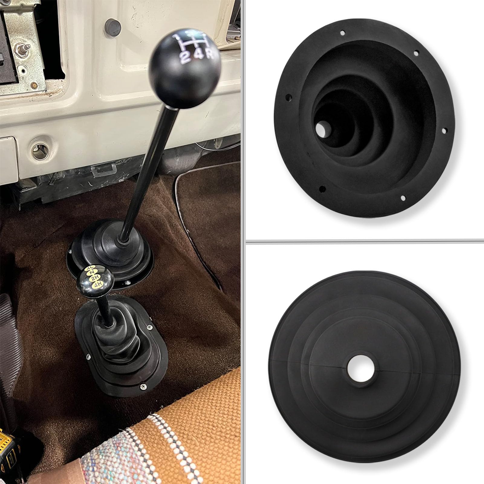 AMBELTOP Shifter Boot Compatible with Kenworth W900 T660 T800 T2000 T370 T300 T270 T170 T600A C500 K300 1999-2010, Transmission Shift Boot Replace K042-702 924-5406 K042702 562.7593